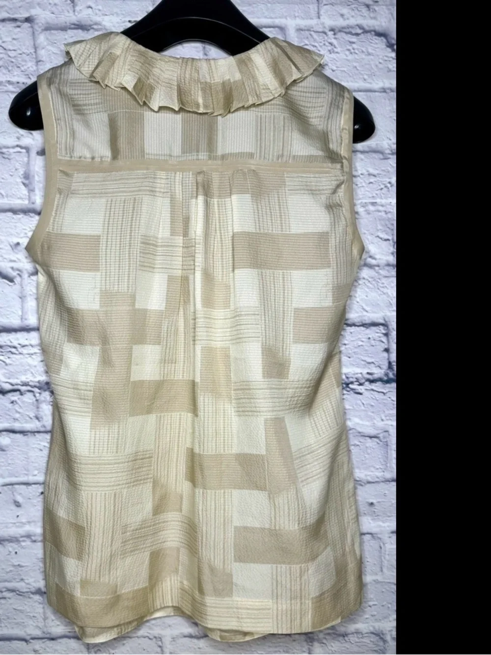 Tory Burch Beige/Tan Women's Blouse Size 8 (Medium)